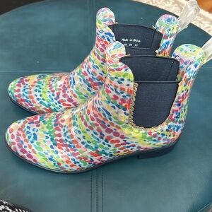 JACK ROGERS Sallie Print Multicolor Rain Boots Size 9